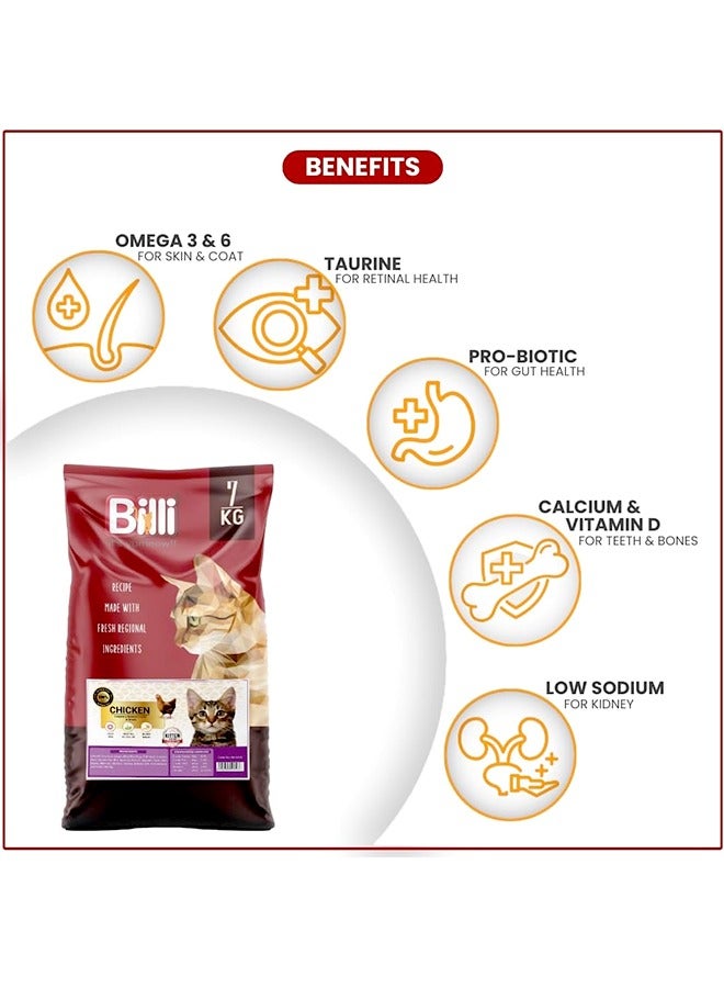 BILLI Kitten Chicken Cat Food - 7 KG - Image 3